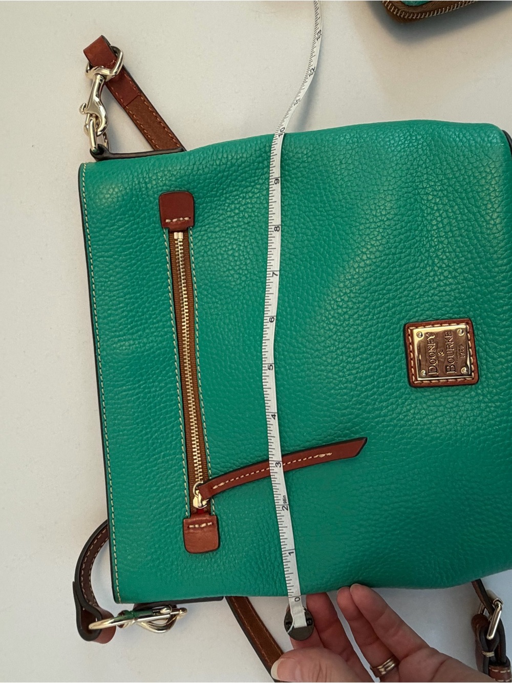 Dooney & Bourke Green Pebbled Leather Crossbody with Matching Wallet - Picture 11 of 16